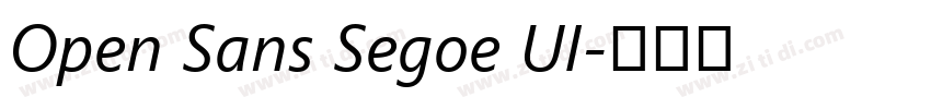 Open Sans Segoe UI字体转换